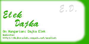 elek dajka business card